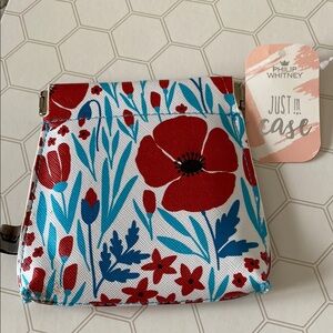 Red and Blue Floral Coin Purse NWT